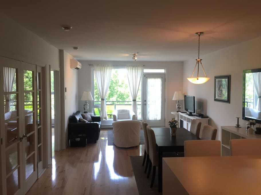 Living room and dining room