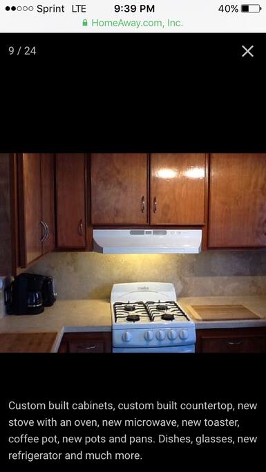 Well equipped kitchen for a simple breakfast and/or dinner