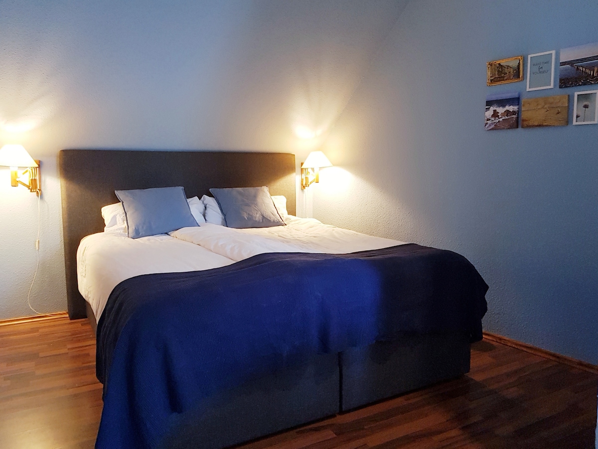 Spacious box spring bed