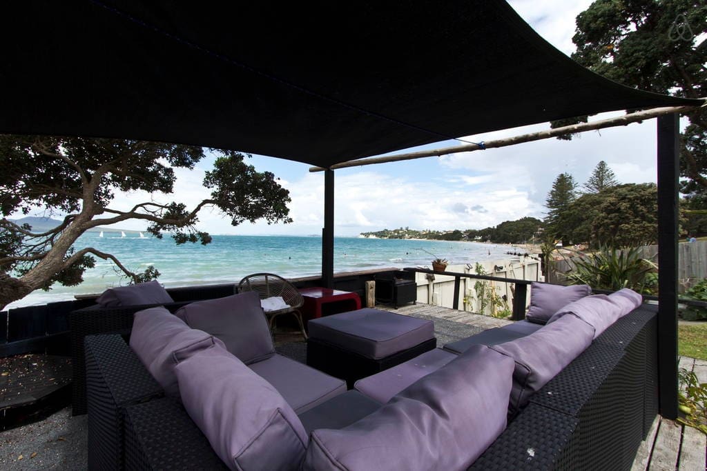 Beachfront deck