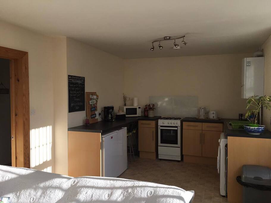 Bright, spacious kitchen with all amenities