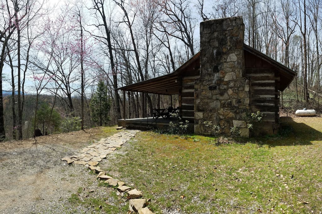 On a ridgetop overlooking the main range of the Smokies