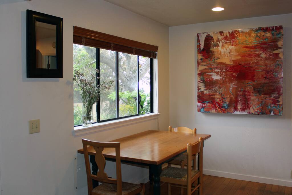 Dining Area. Glimpse of the Bay.
