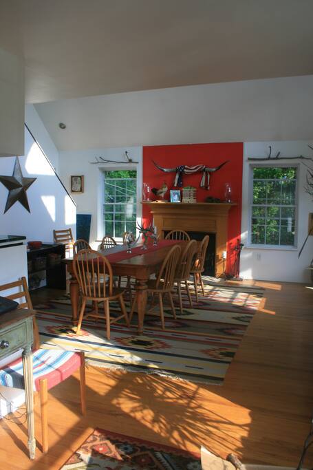 Bright and airy dining room is perfect for entertaining.