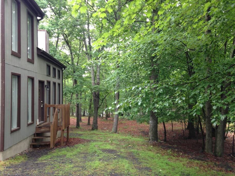 Summer view of the house.