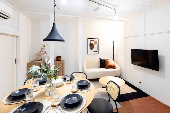 60m2のお洒落な戸建/駅徒歩3分/Max7人/2LDK