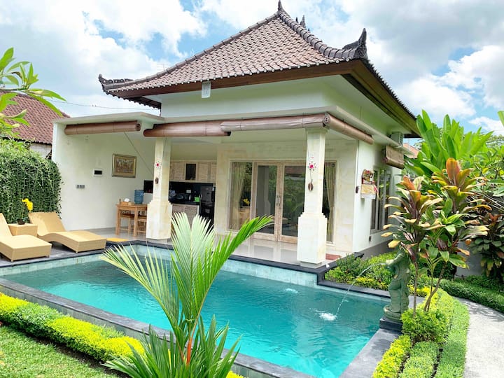 Okioka villa 2 private pool in rice fields ubud