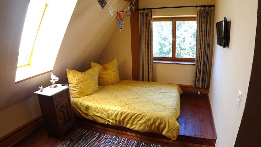 Romantic guest room in the old monastery mill