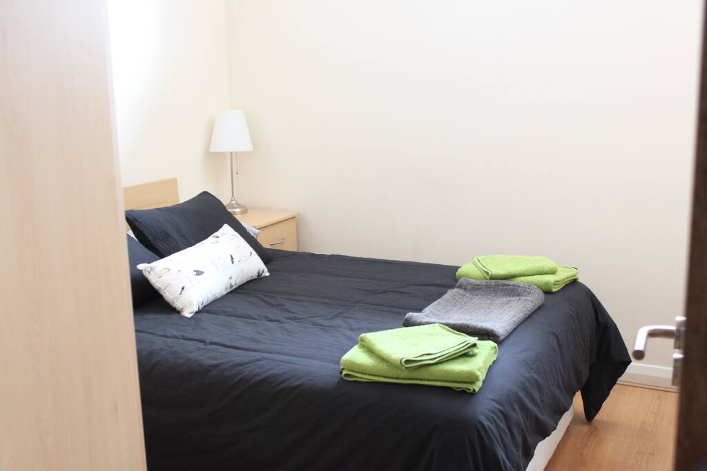 Comfy double bed for you :)