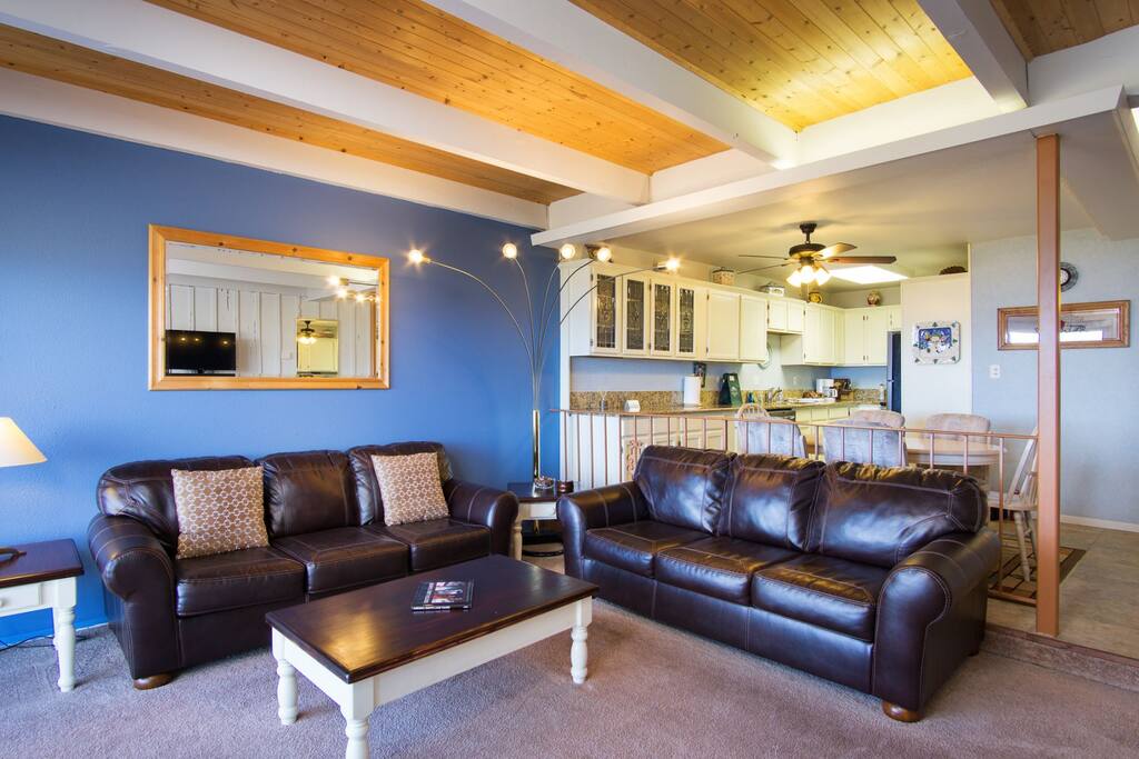 Living room w/ 2 couches