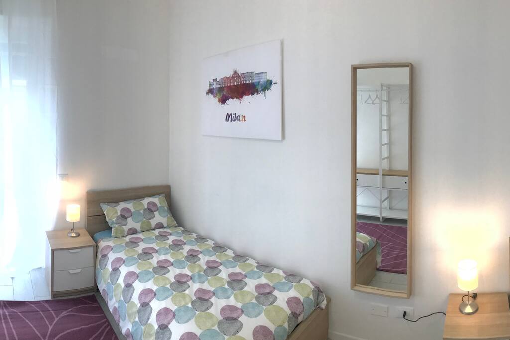 Double room with single beds.