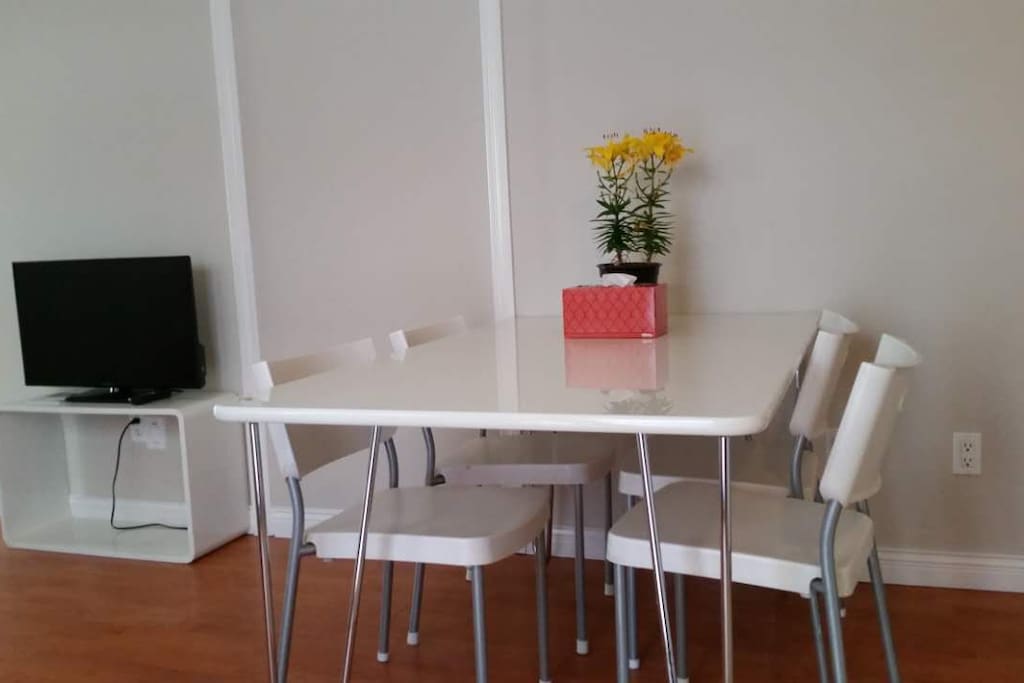 TV and table