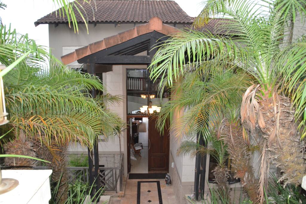 View walking down the stairs to front door