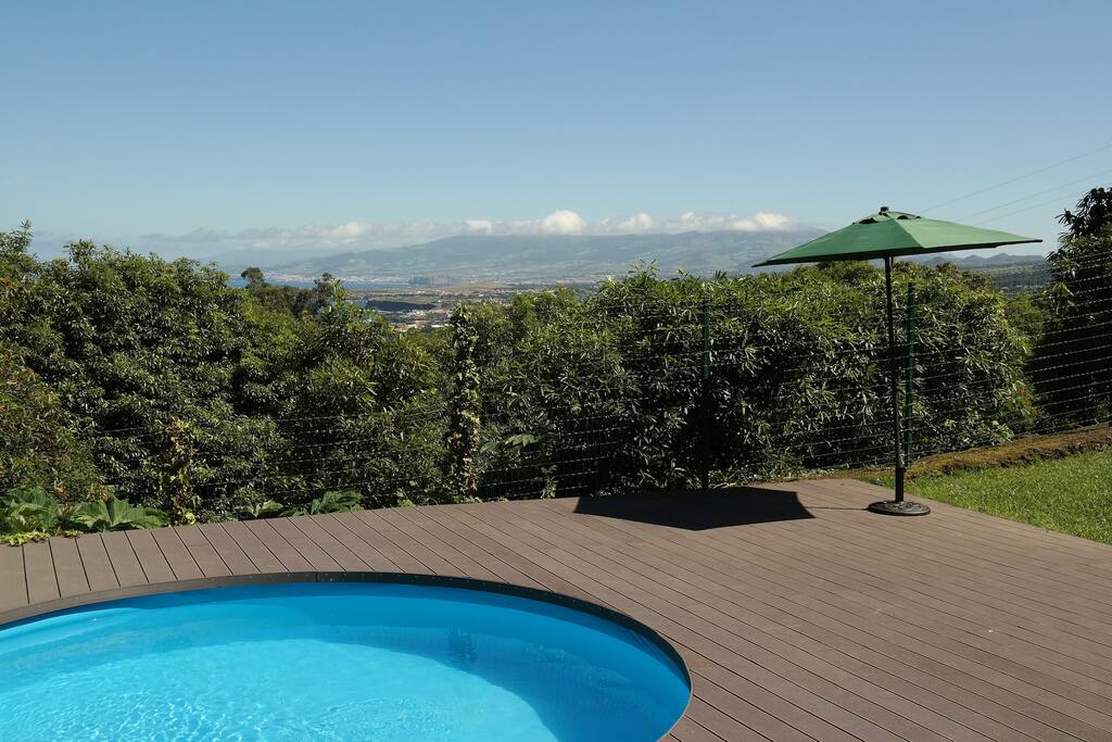 Garden and kids swimming pool.