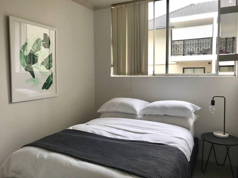 Second bedroom with double bed.