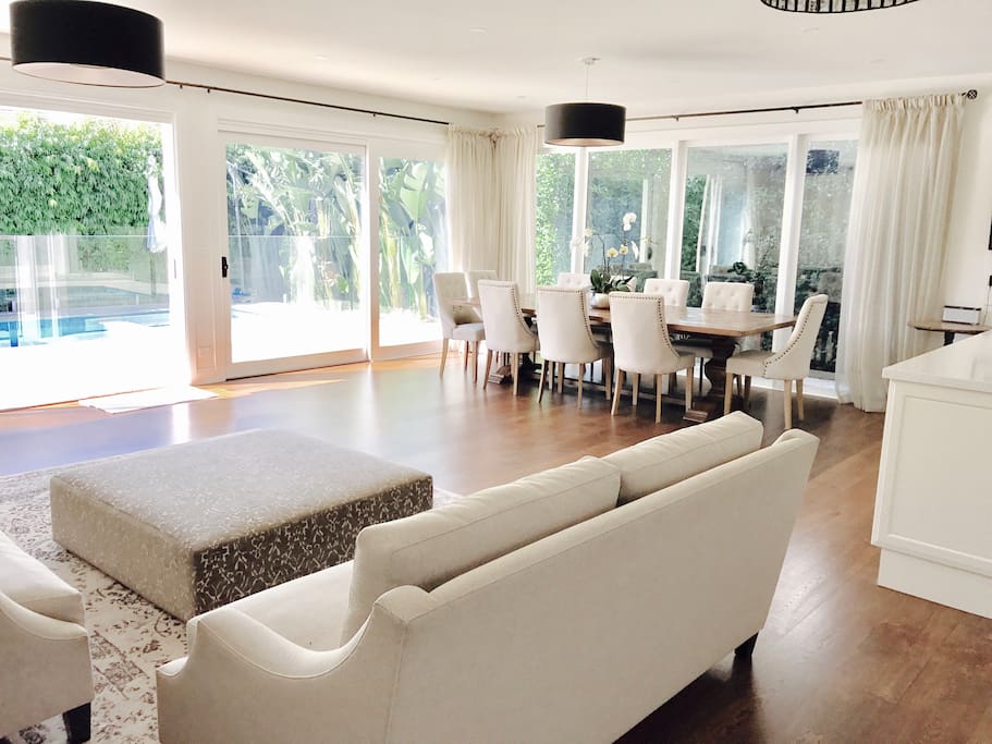 Open plan living, dining, kitchen