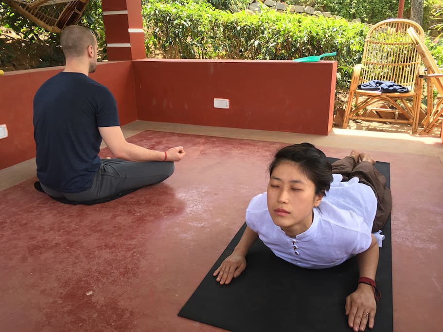 Great place for yoga and meditation, all you breath fresh air next to forest and hear birds. Food for soul.