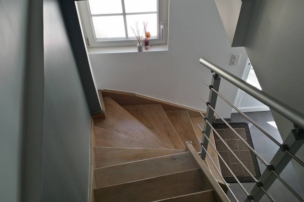 escalier d'accès à la chambre