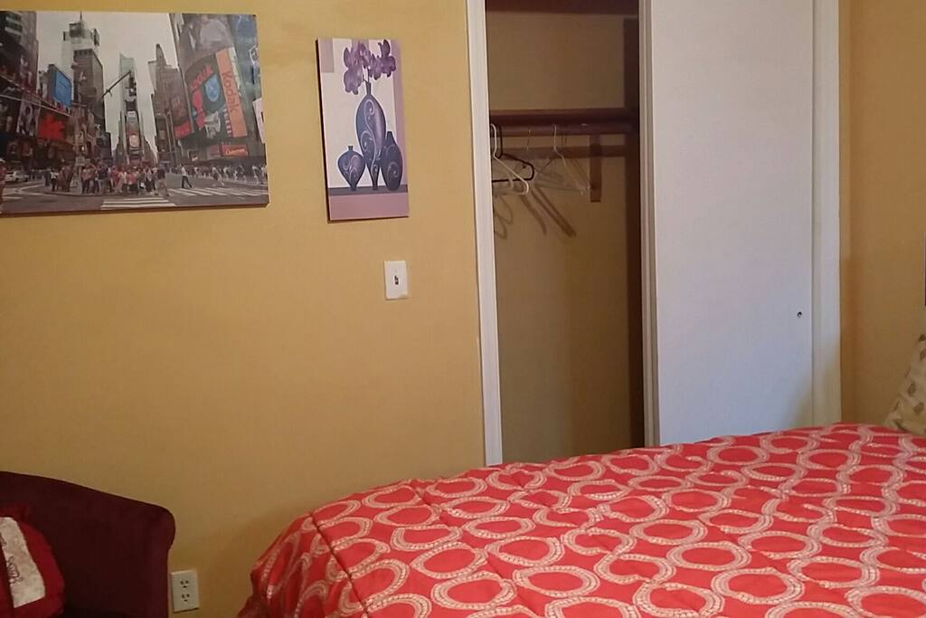 full closet for your clothes.