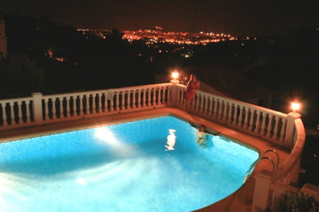 at night