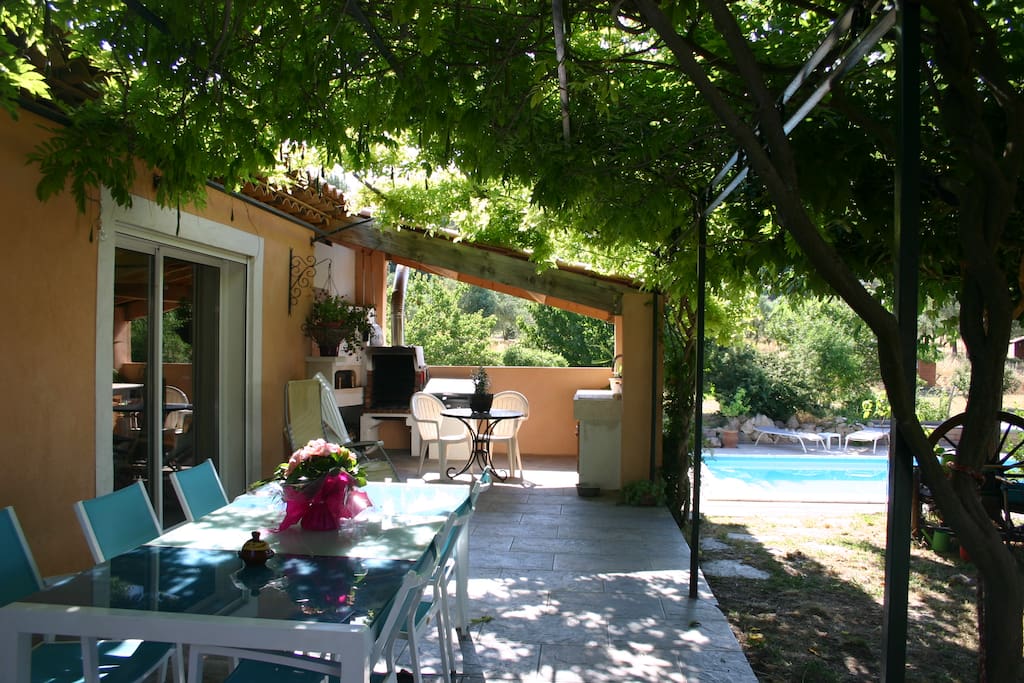 Terrasse sud ombragée