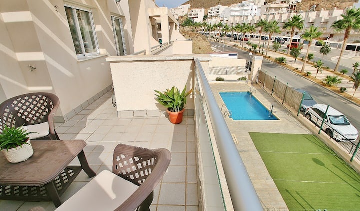Beautiful apartment in Carboneras, swimming pool and terrace