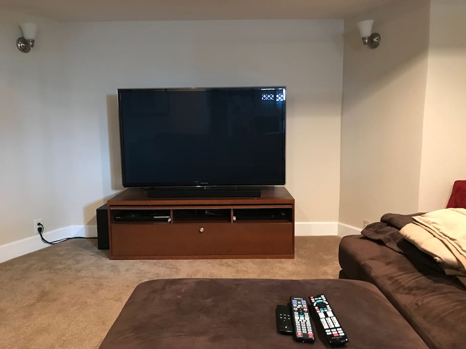 60 inch TV for our guests to use. We do not use this living area when we have guests so it’s your private space.