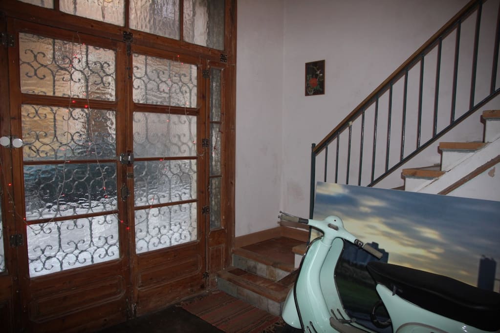 Entrance door at street level