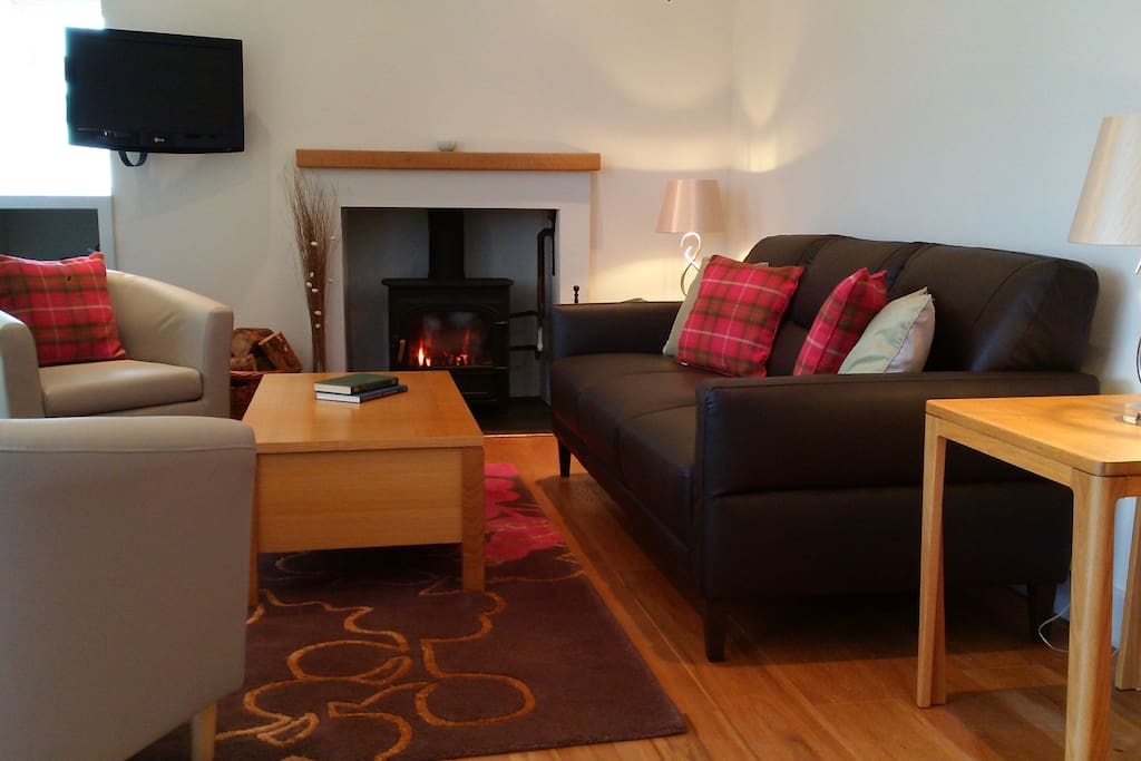 Living Area with Log Burner