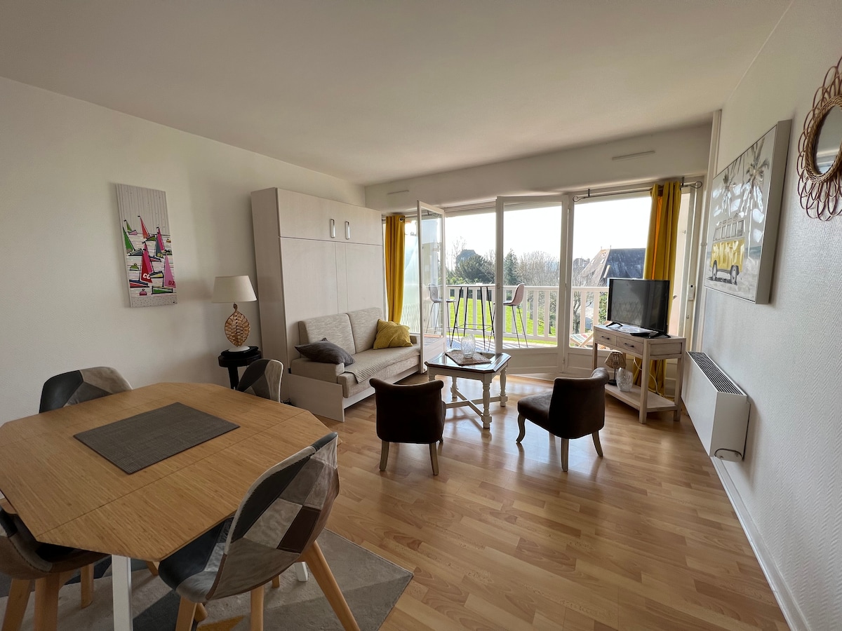Popular Airbnb listing: Beautiful sea view with large south-facing balcony. in Trouville Sur Mer