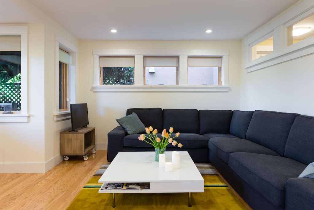 Large bright living room