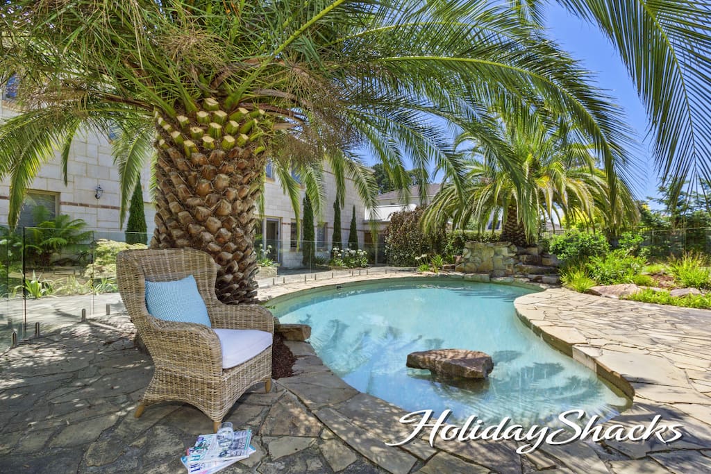 Private lagoon designed pool