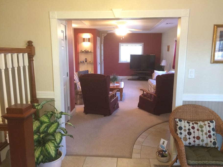 View looking in to Living Room from the kitchen.