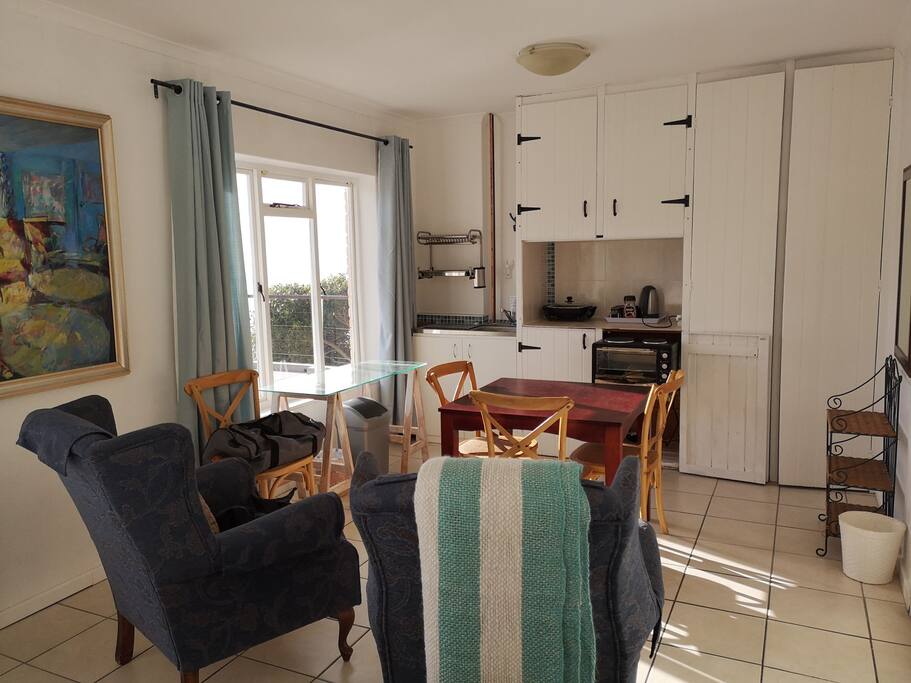 Bedroom with kitchenette