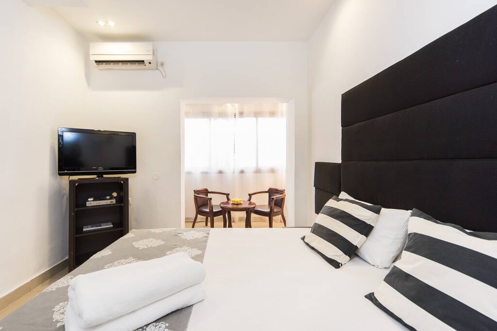 Bed + Living area