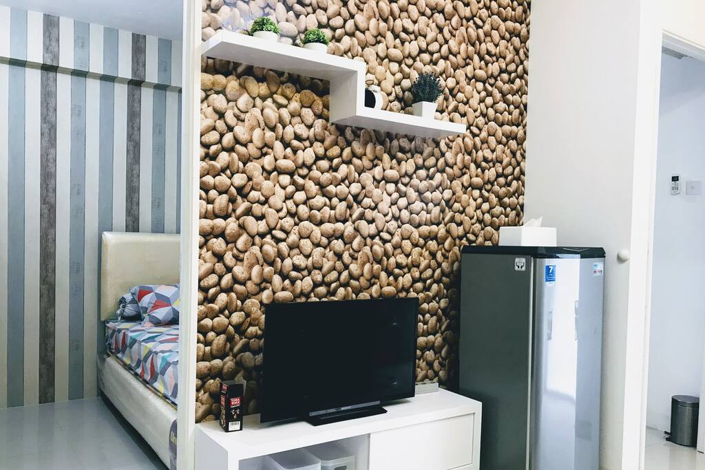 We provide TV Set with plenty channels both local and international programs