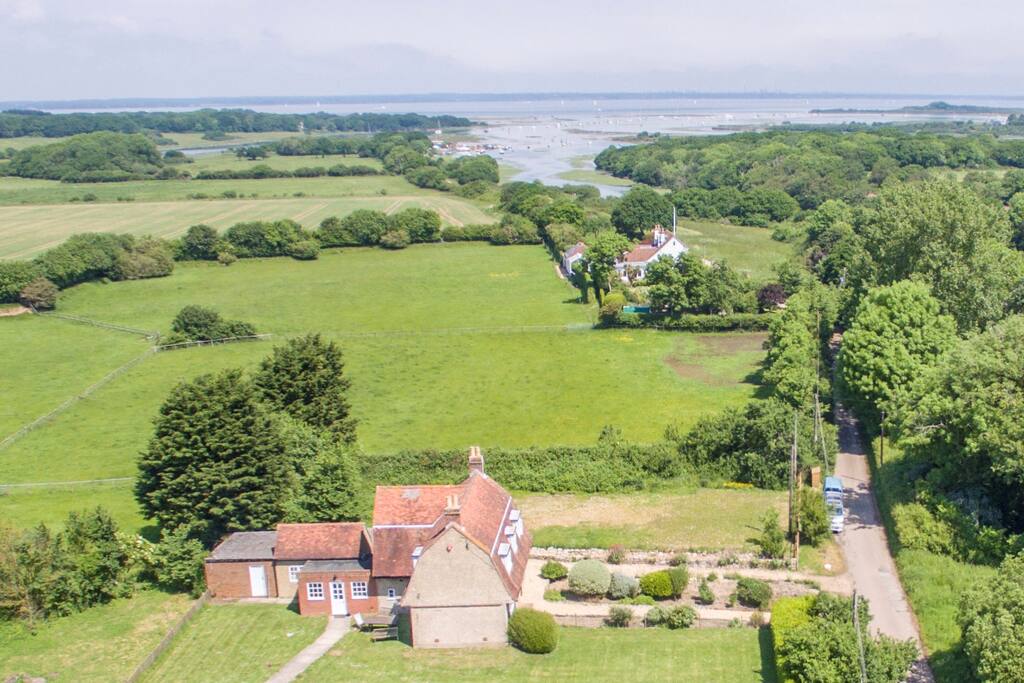 Stunning views across farmland to nature reserve