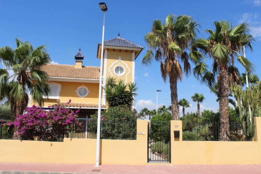 Entrance and side view of the Villa