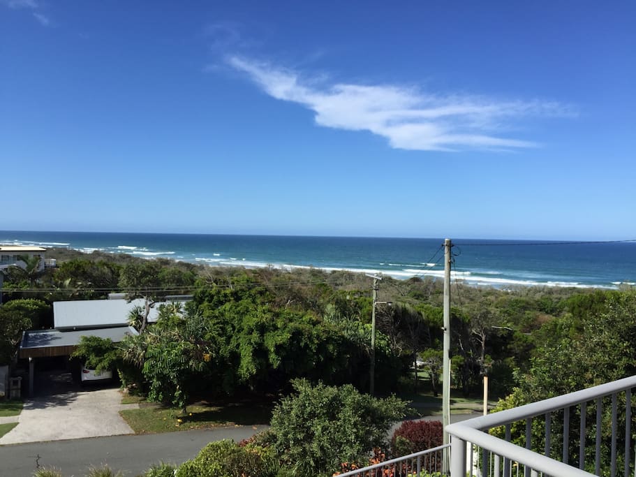 Fabulous views of the surf and beach at low tide
