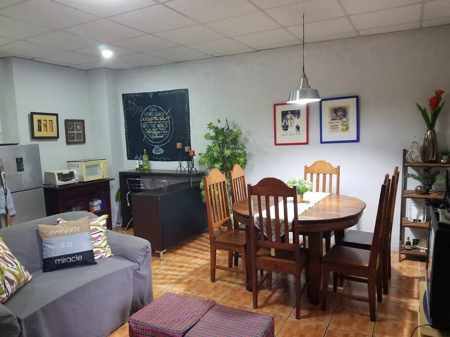 Lounge, dining kitchen area