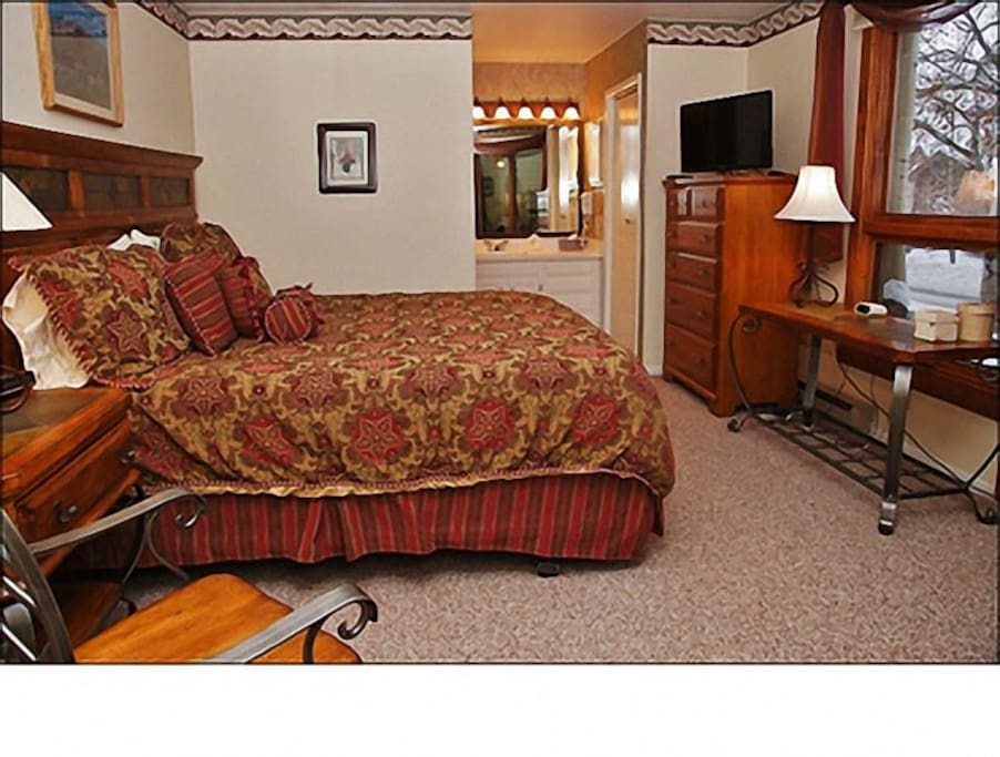 Master Bedroom - King, HDTV, Private Bathroom.