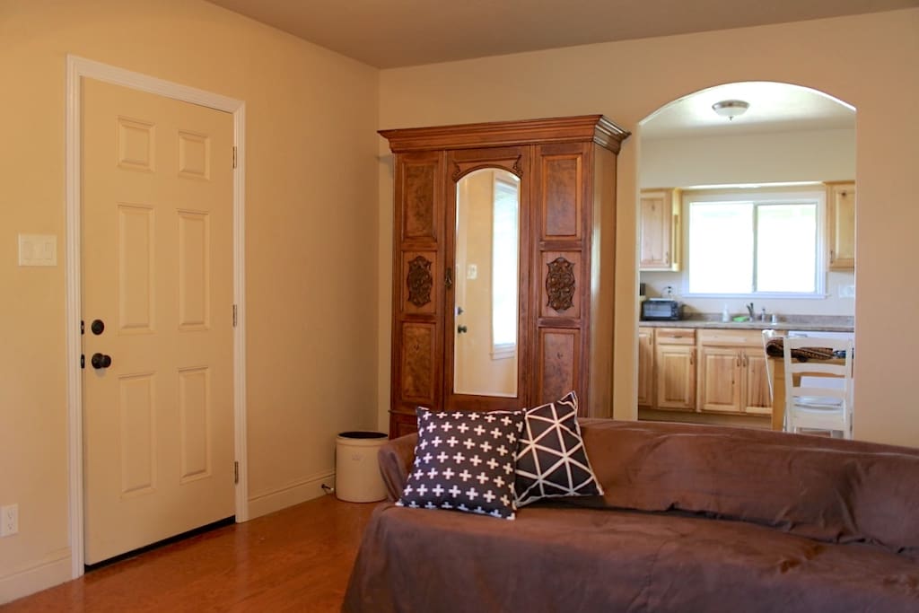 The living room.