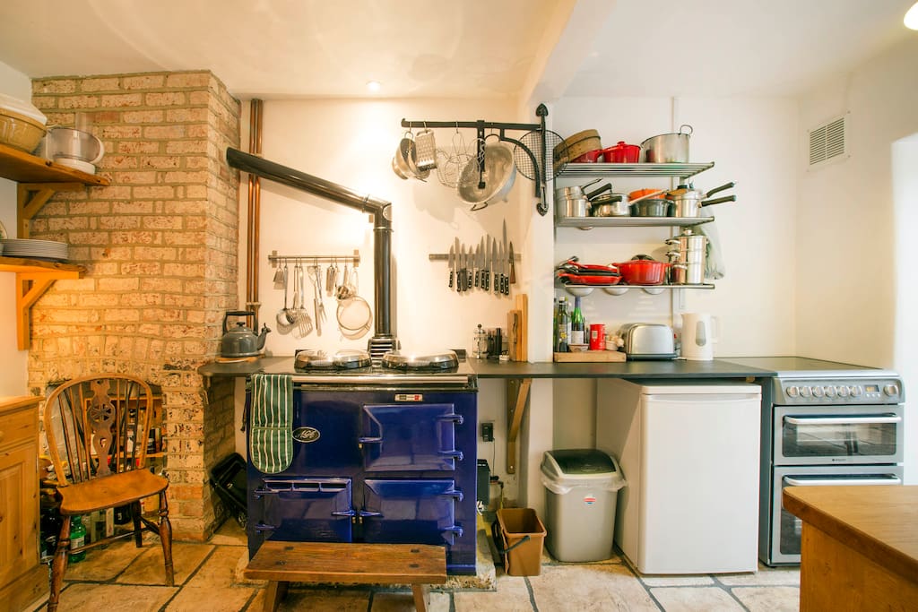 Warm and cosy rural kitchen. Well equipped for a country cook up!