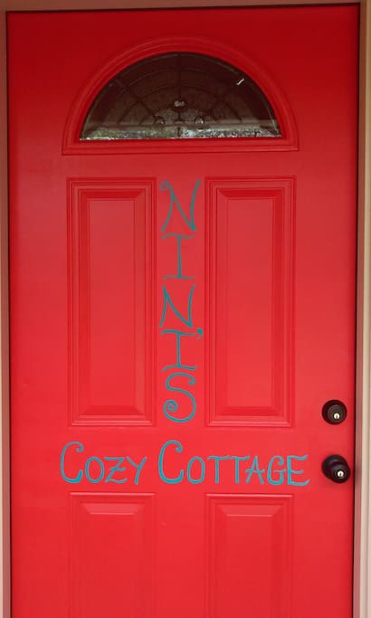 Recently painted name on the door!