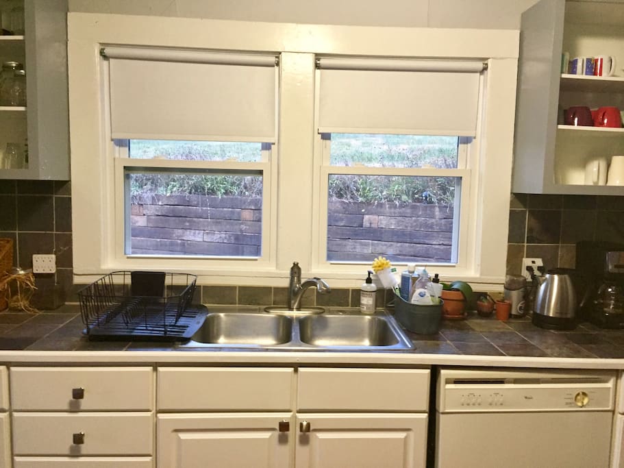 Kitchen/ view to backyard