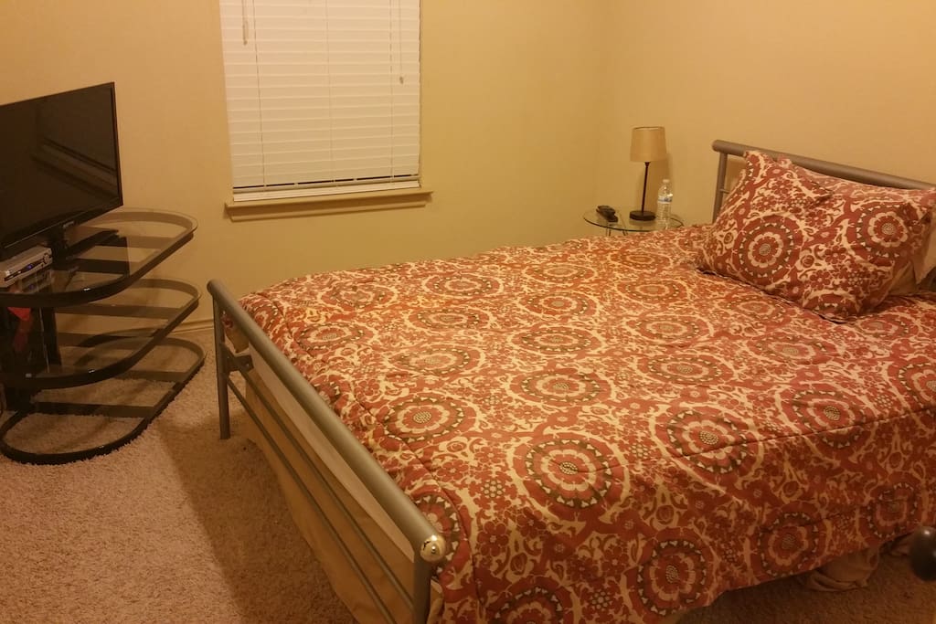 1 of 2 Bedrooms Available; Featuring a Queen bed and a Full Connection Cable Television