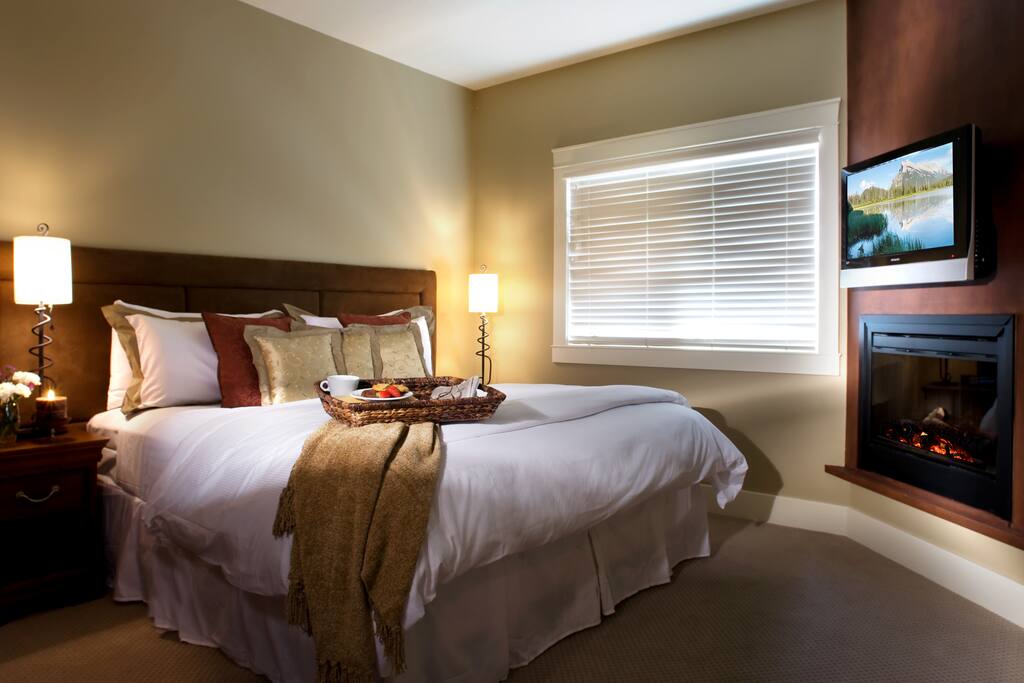 Master bedroom with fireplace