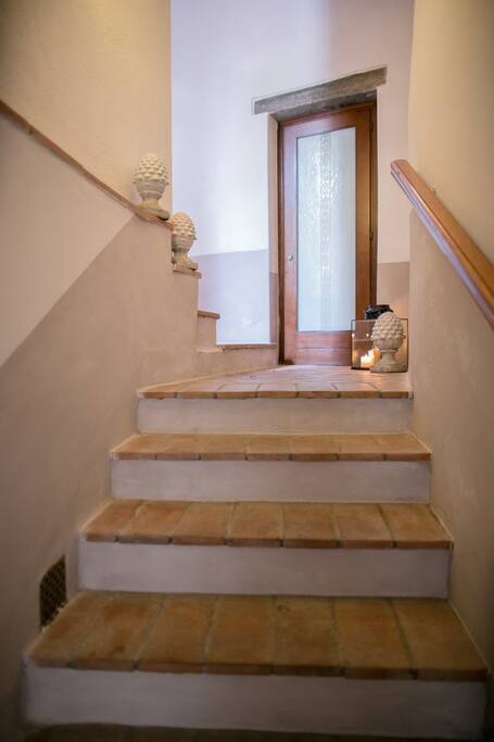Up the stairs