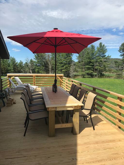 Brand new deck, table, and grill!