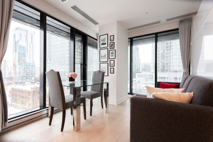 Modern and cozy place downtown area.